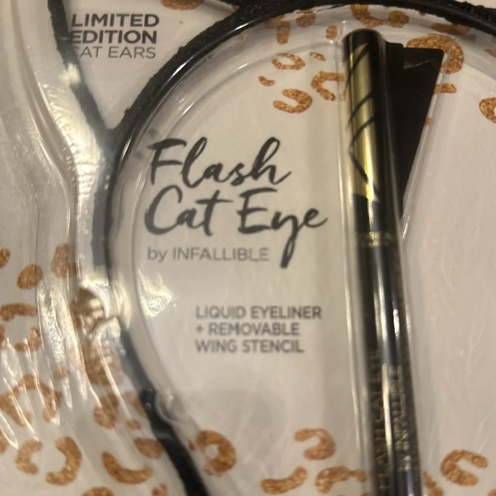 Loreal Flash Cat Eye Liquid Eyeliner with Stencil & Cat Ears Headband Two Kits
